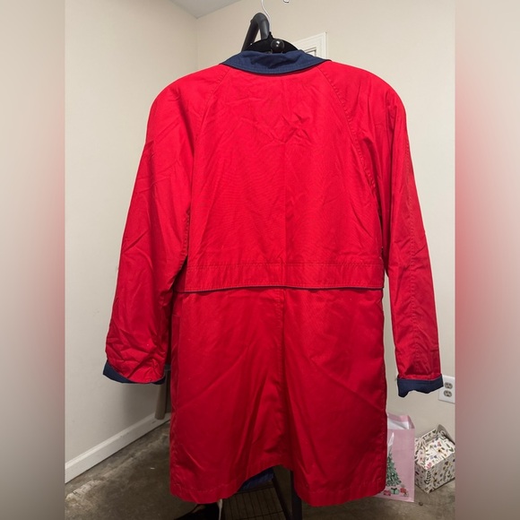 Misty Harbor Any Weather Rain Coat Womens P6 Red Fabric Lined Slick Pockets Sm - Picture 7 of 8